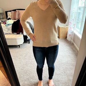 100% Merino Wool tan sweater